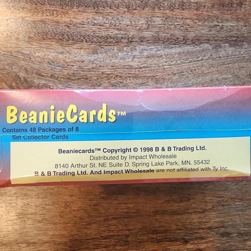 BeanieCards Series 1 Trading Cards 1998 Factory Sealed Box 384 Card Set